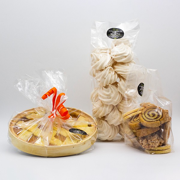 BOX DOLCE CROSTATA CON BISCOTTI E MERINGHE